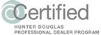 Hunter Douglas Progessional Certified Dealer Program